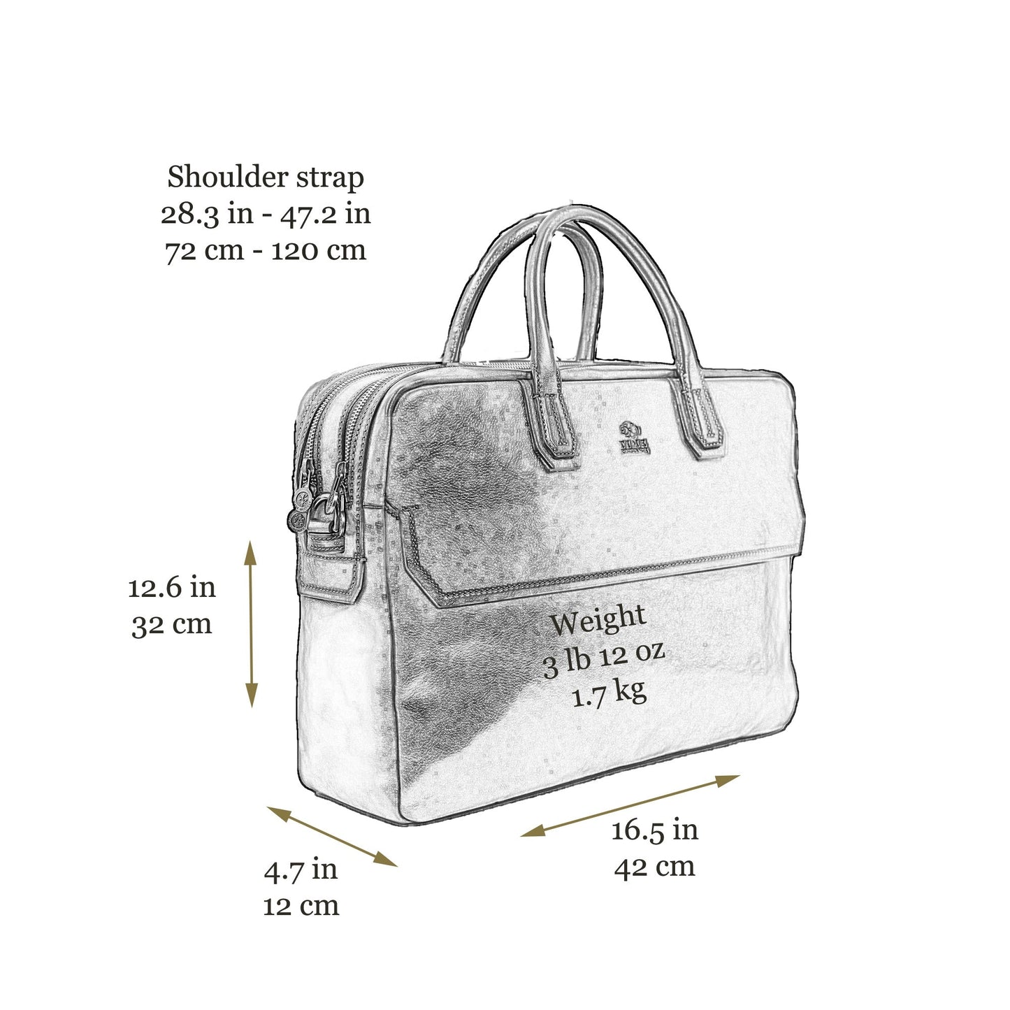 Grand sacoche en cuir pour ordinateur portable - Nostromo