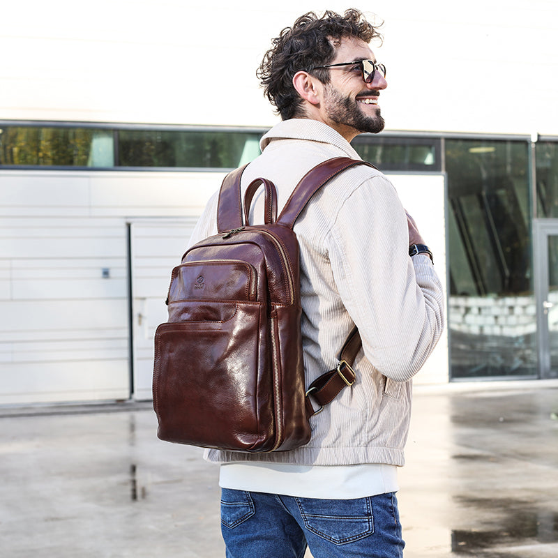 Large Leather Backpack - L.A. Confidential Backpack Time Resistance   