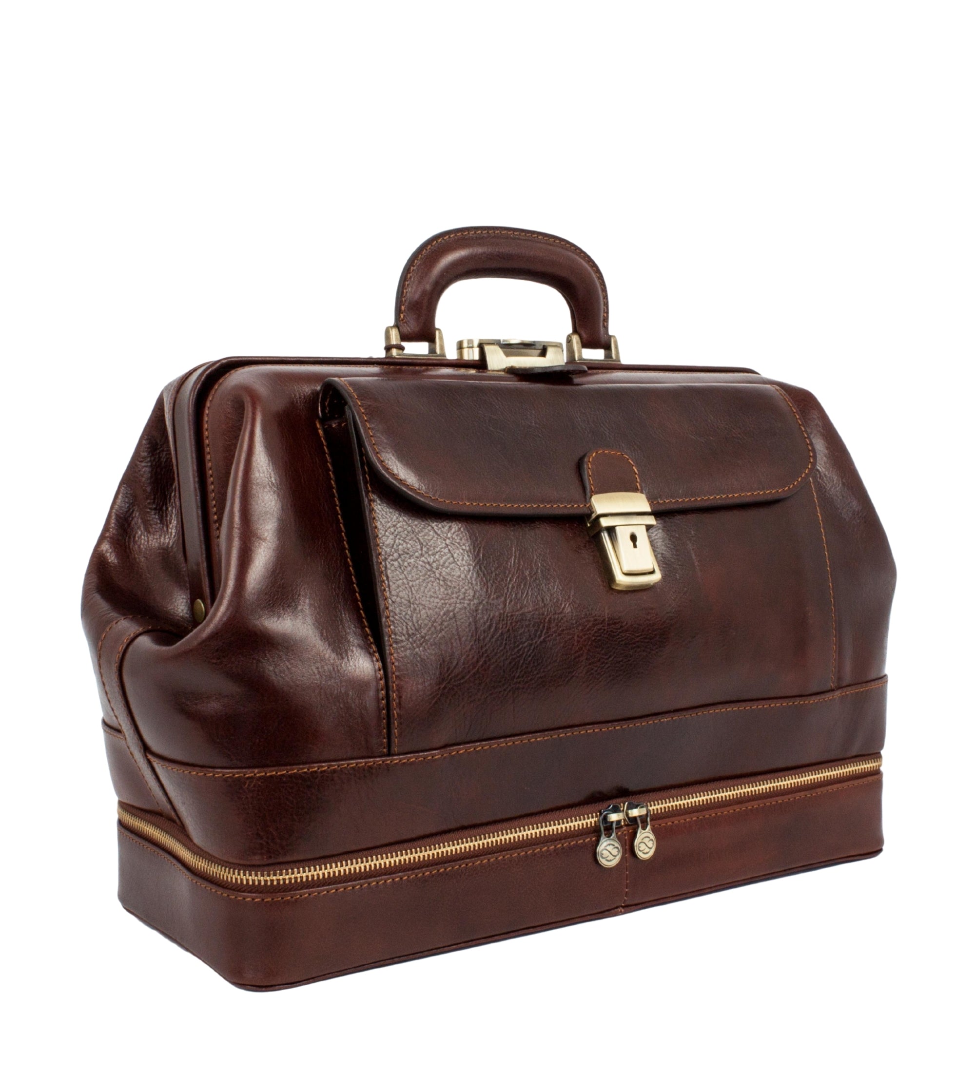 Large Italian Leather Doctor Bag - The Master and Margarita