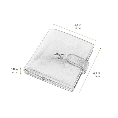 Leather Bifold Wallet with a Snap Closure - Ironweed