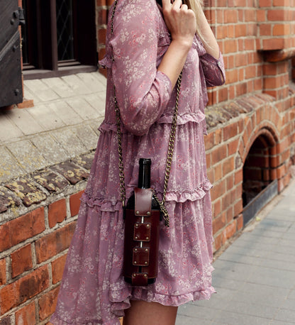 Leather Wine Tote for Women - Saving Grapes