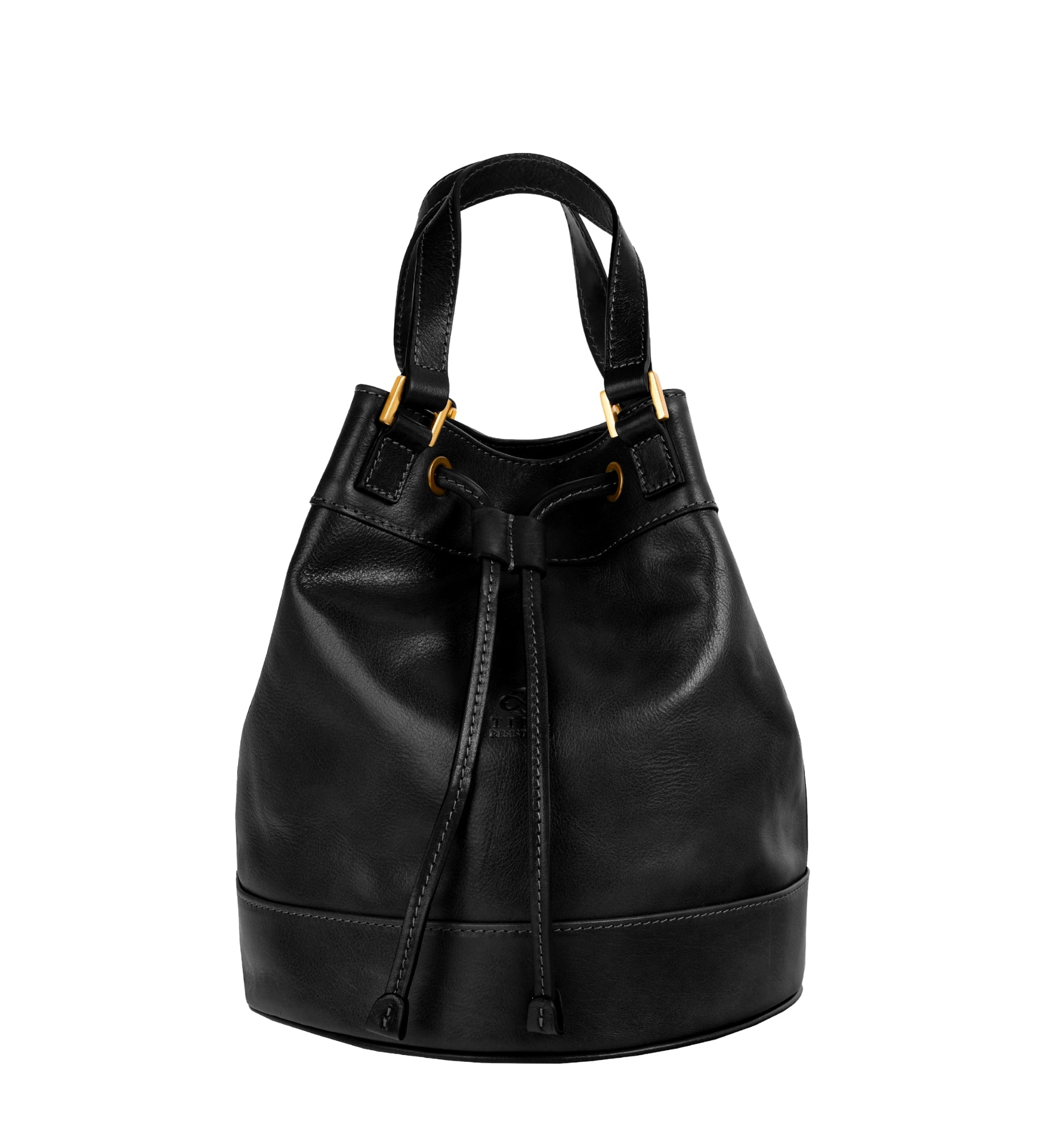 Leather Bucket Bag for Women - Light In August