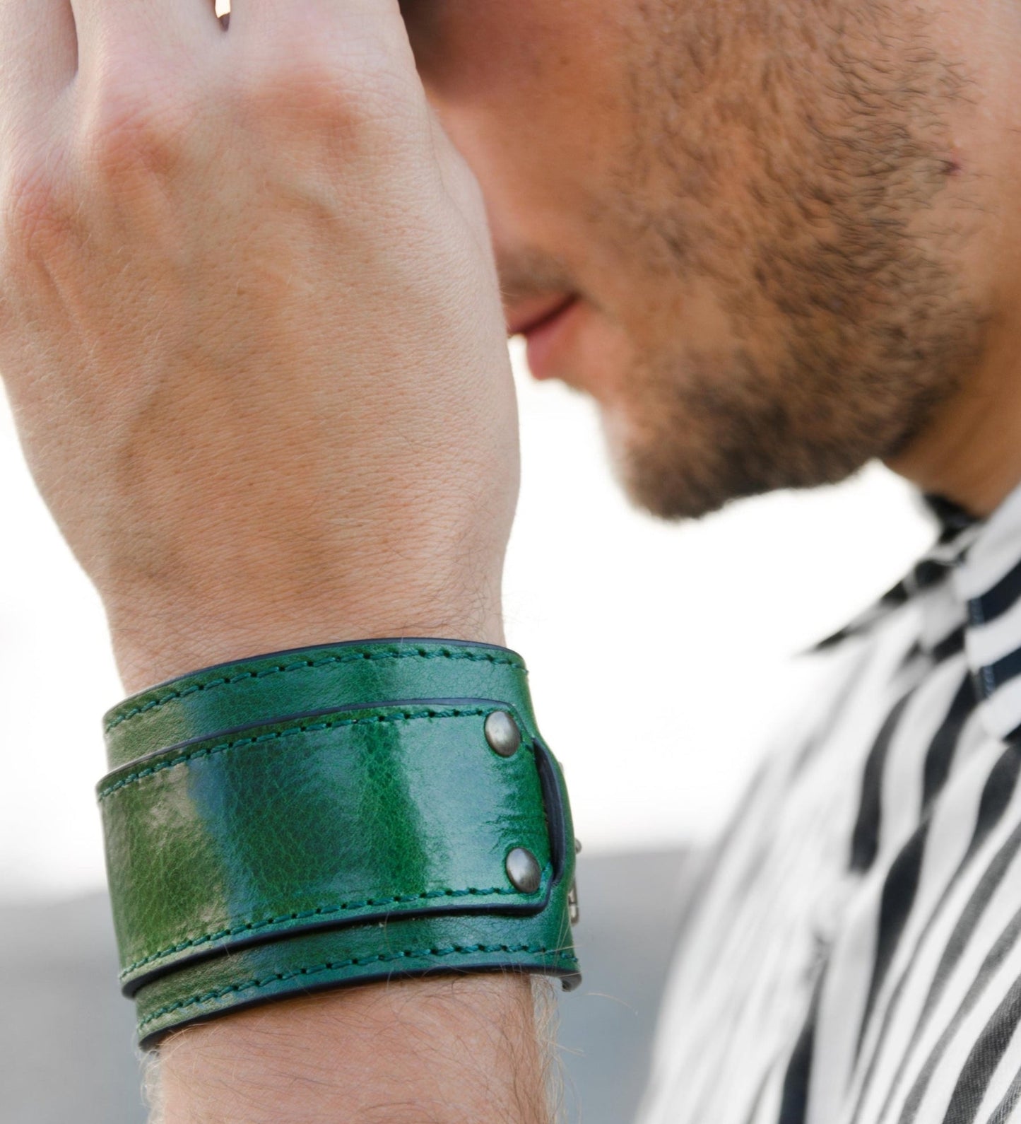 Bracelet double en cuir pour homme - The Moviegoer