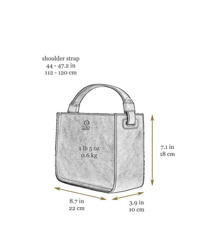 Leather Small Tote Bag for Women - Alms for Oblivion