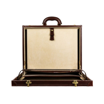 Large Leather Attaché Case Briefcase - Lord Jim Briefcase Time Resistance   