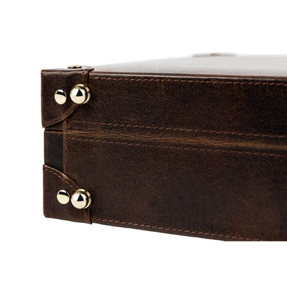 Large Leather Attaché Case Briefcase - Parade's End Briefcase Time Resistance   