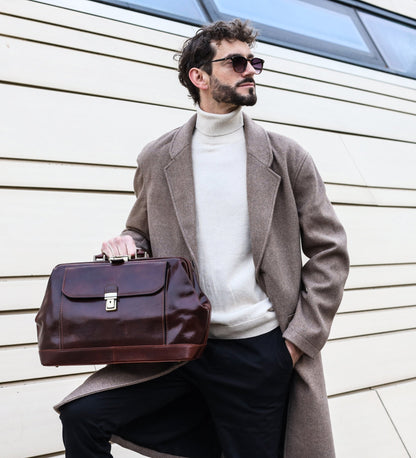 Grand sac de médecin en cuir italien - Hamlet