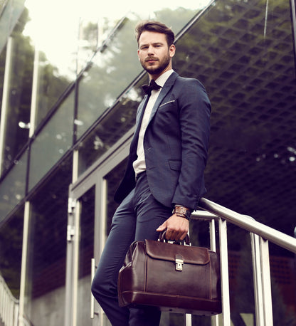 Grand sac de médecin en cuir italien - Hamlet