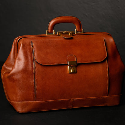 Large Italian Leather Doctor Bag - Hamlet