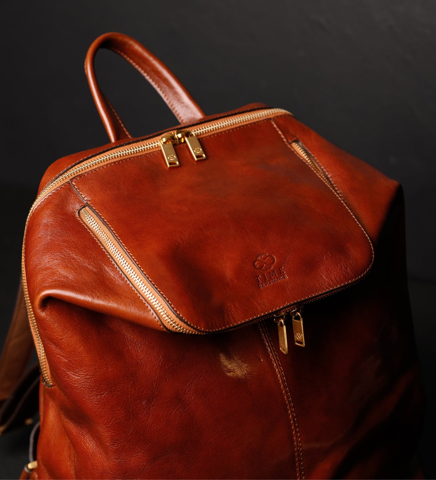 Leather Backpack for Women - A Bend in the River