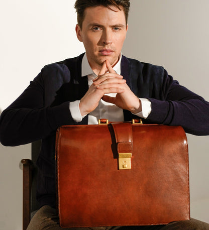 Grand porte-documents en cuir - The Firm