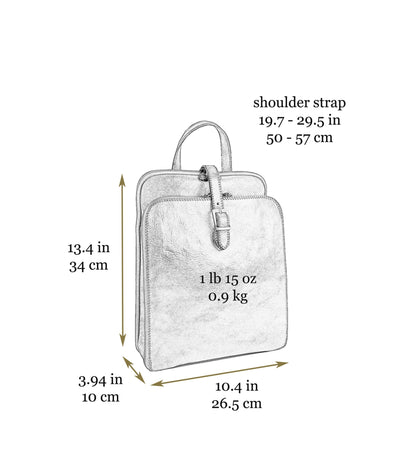 Sac à dos en cuir convertible en sac à bandoulière pour femme - Clarissa