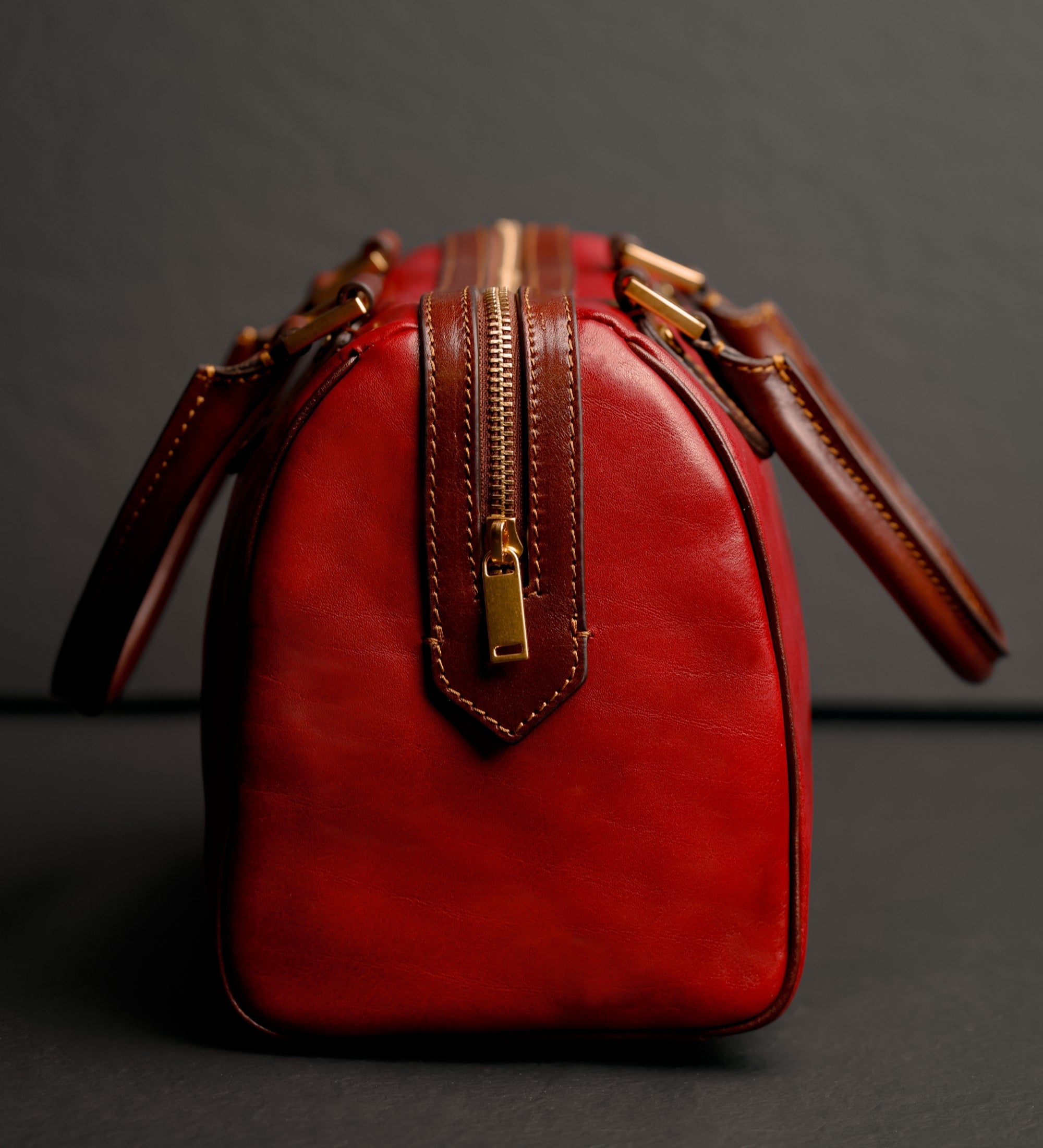 Womens Leather Barrel Bag - Little Dorrit