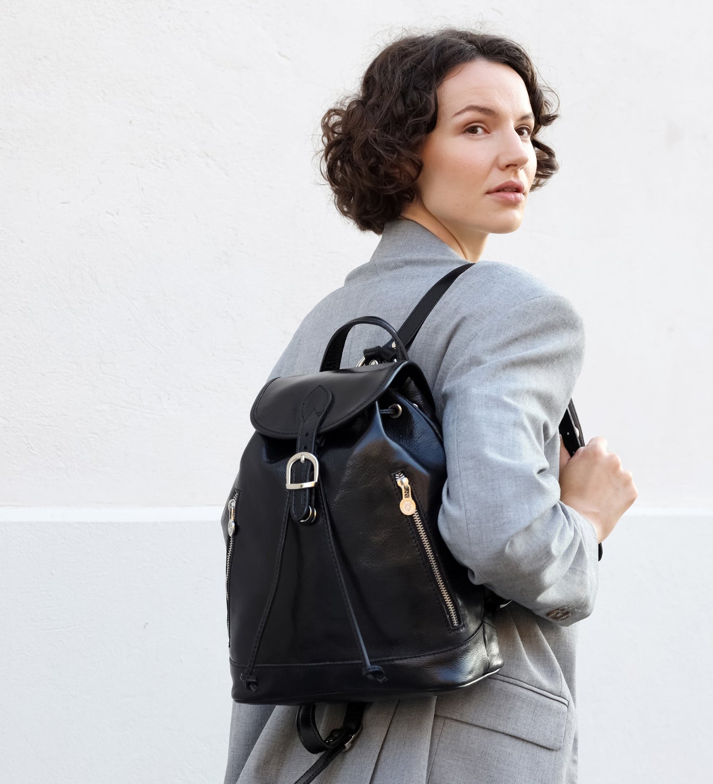 Sac à dos en cuir - White Noise