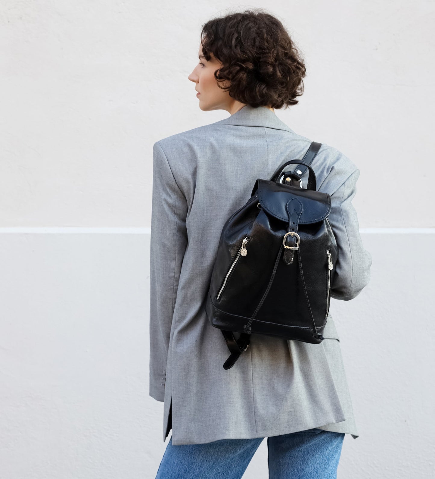 Sac à dos en cuir - White Noise