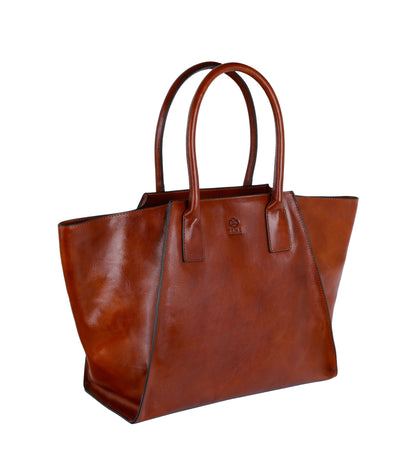 Leather Handbag Tote Bag for Women - The Woman In White