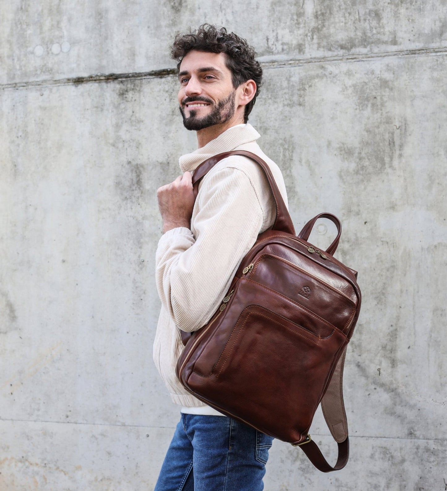 Grand sac à dos en cuir - L.A. Confidential
