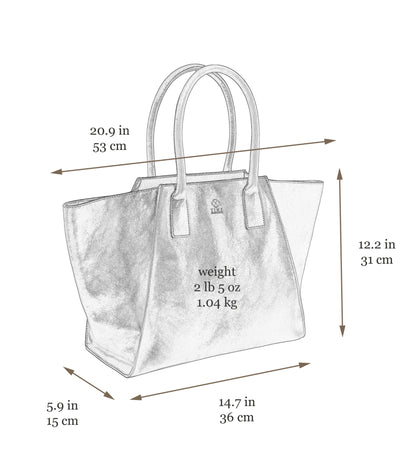 Leather Handbag Tote Bag for Women - The Woman In White