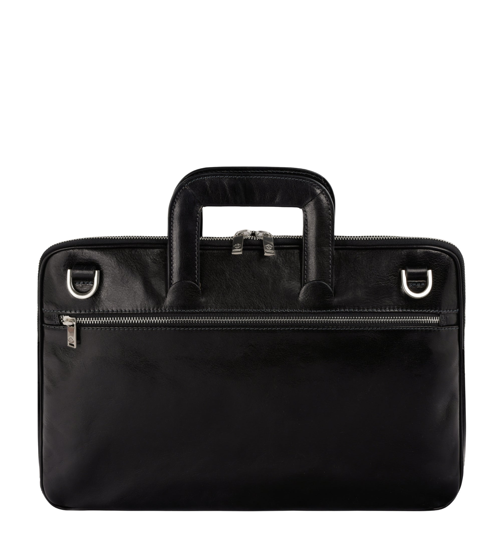Leather Briefcase Laptop Bag - Brave New World