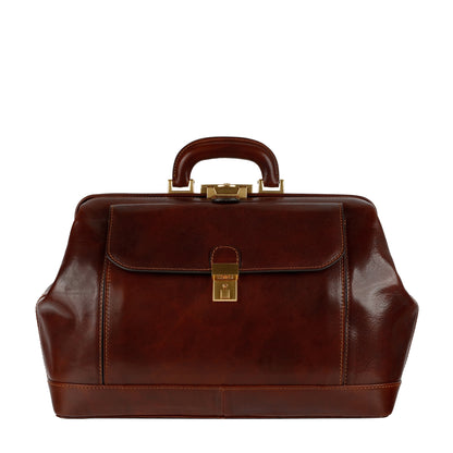 Large Italian Leather Doctor Bag - Hamlet