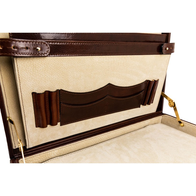 Large Leather Attaché Case Briefcase - Lord Jim Briefcase Time Resistance   