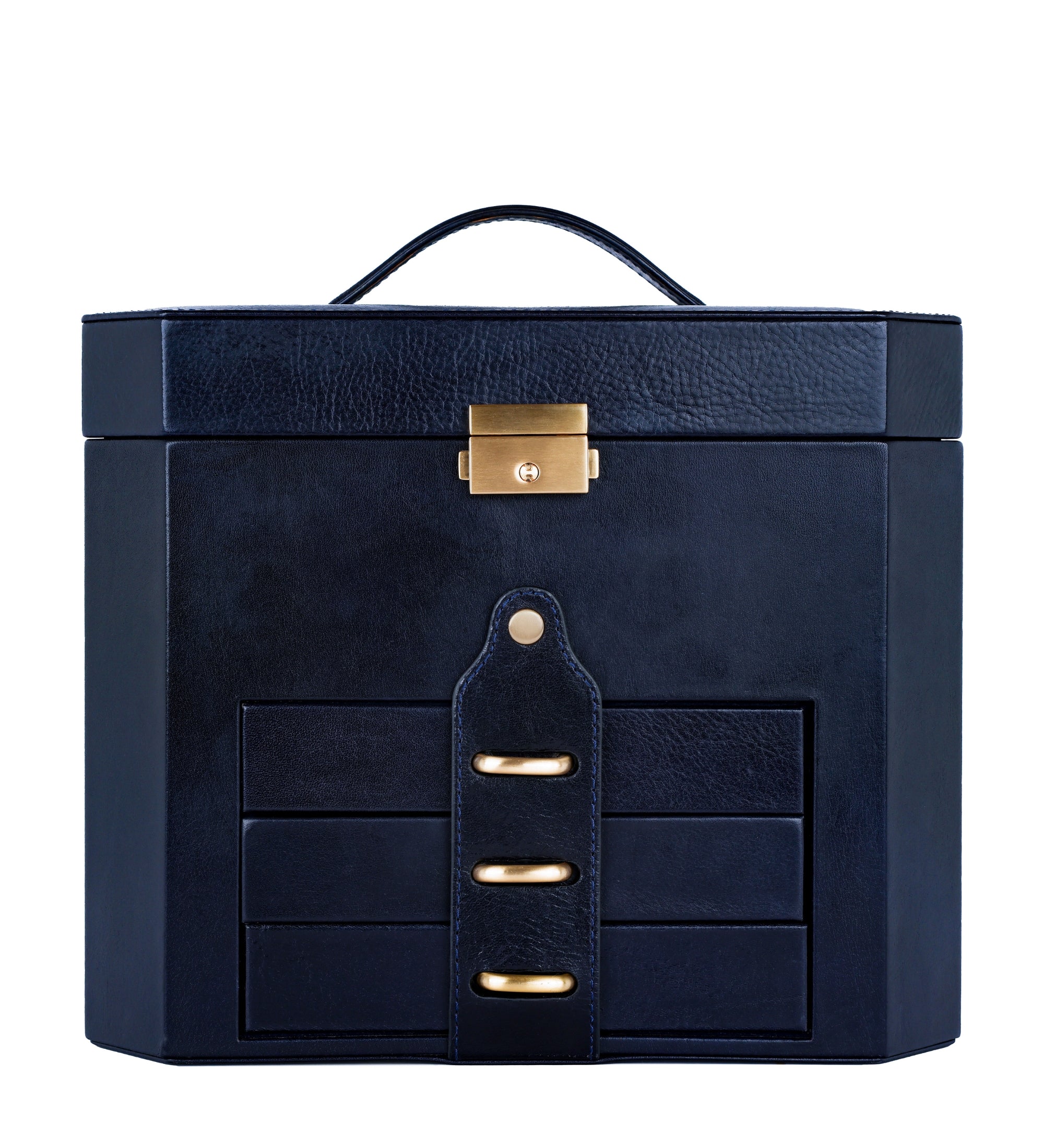 Large Leather Jewelry Box for Women - A Handful of Dust