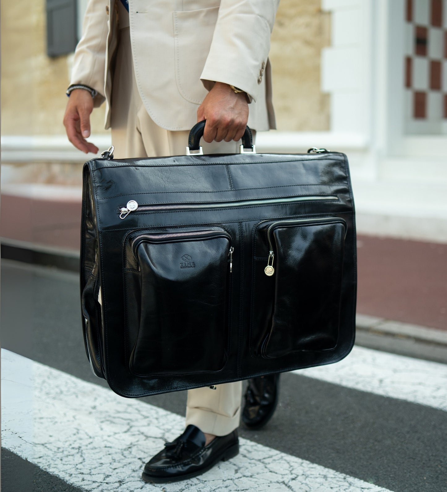 Borsa porta abiti in pelle - The Big Sleep