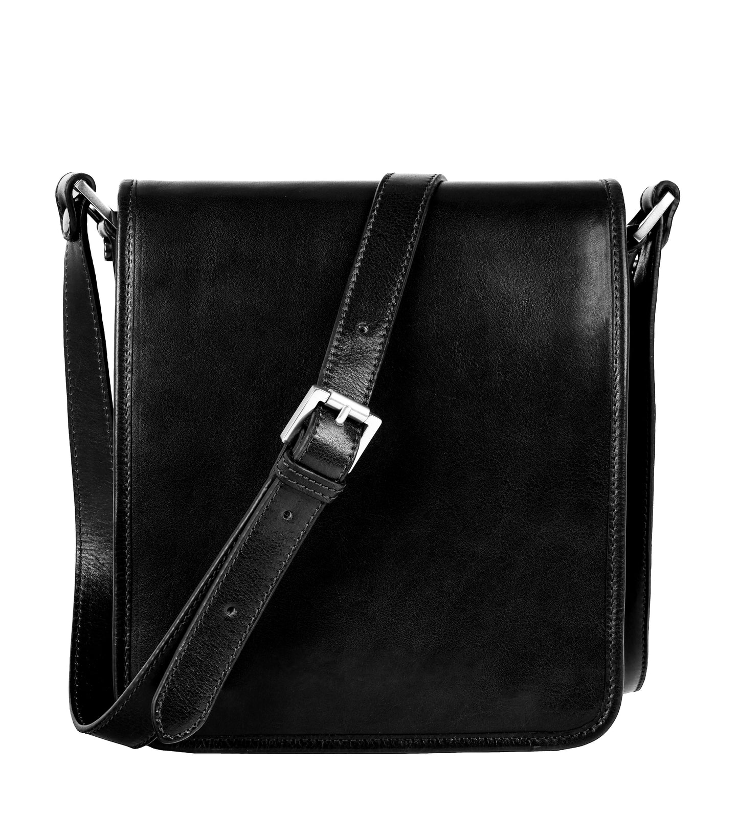 Kleine Leder-Messenger Bag - On The Road