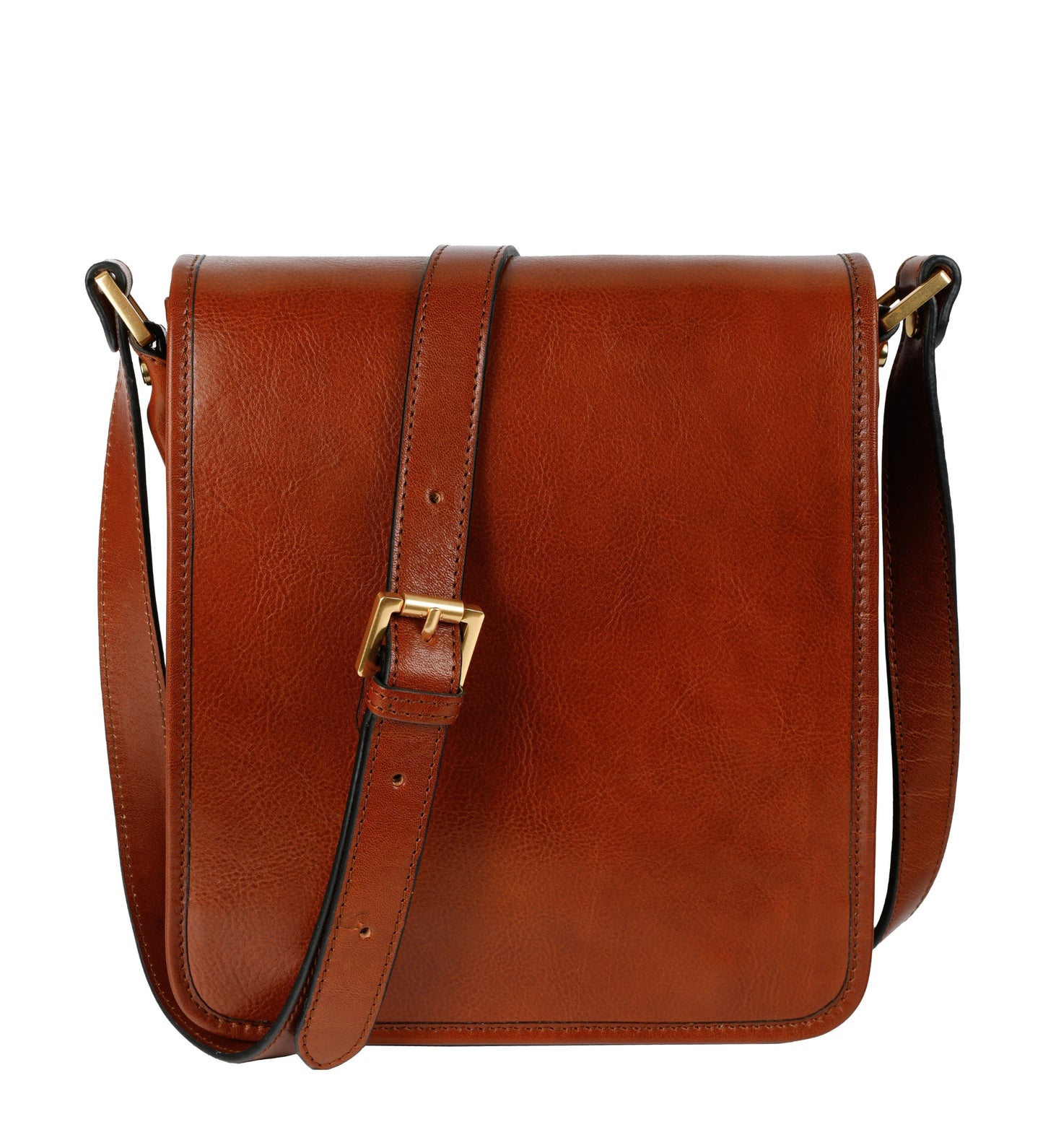 Kleine Leder-Messenger Bag - On The Road