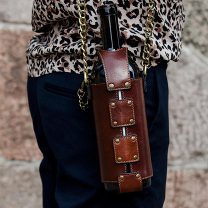 Leather Wine Tote - Saving Grapes