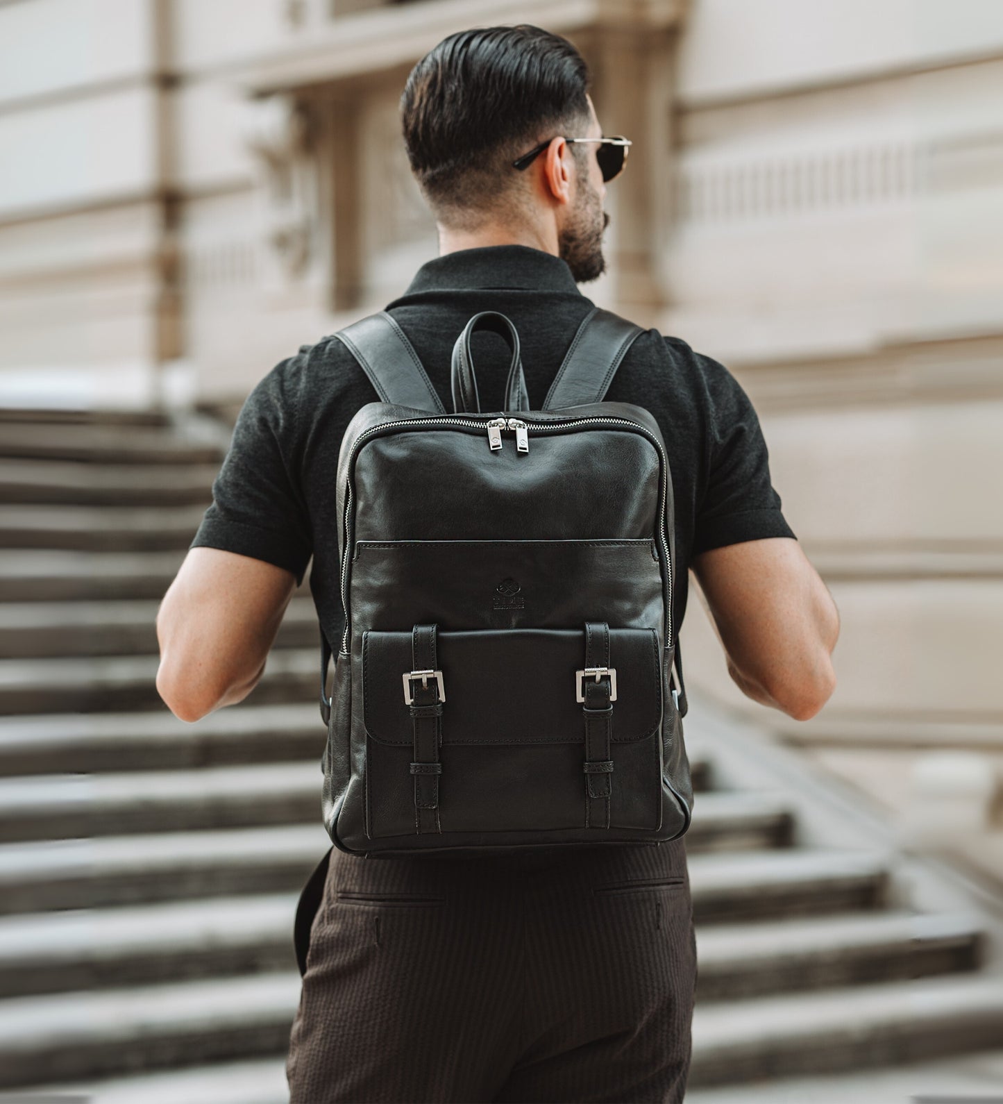 Großer Unisex-Lederrucksack - The Divine Comedy