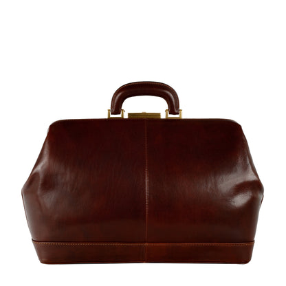 Large Italian Leather Doctor Bag - Hamlet