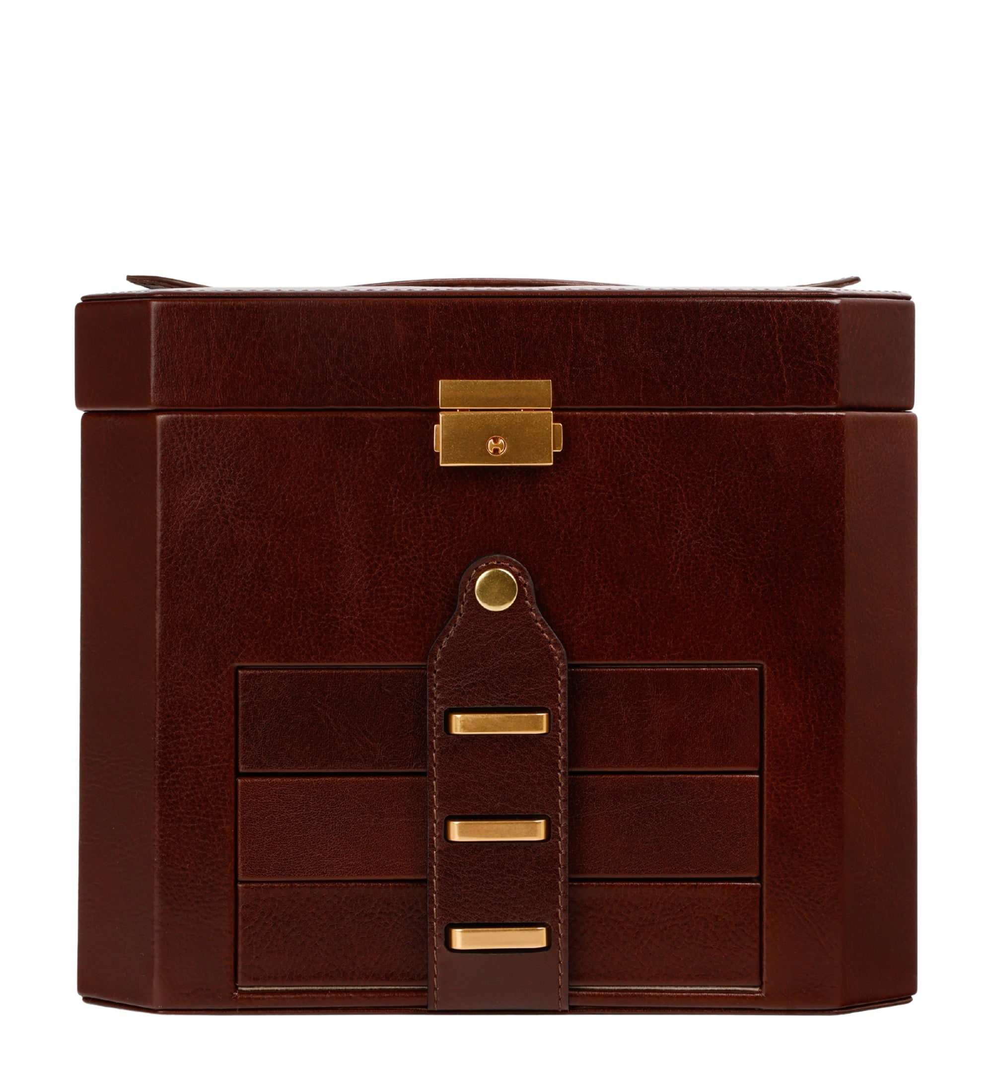 Large Leather Jewelry Box for Women - A Handful of Dust