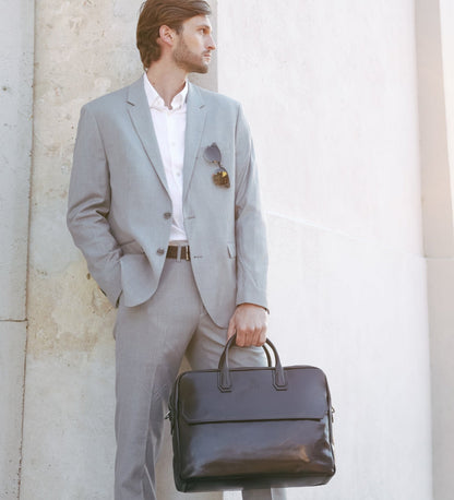 Grand sacoche en cuir pour ordinateur portable - Nostromo