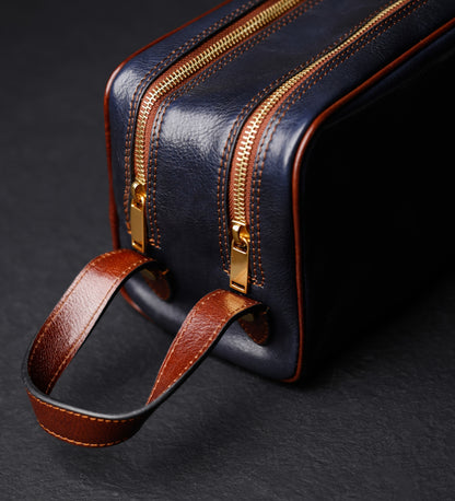 Leather Cosmetic Bag Dopp Kit - All the Kings Men