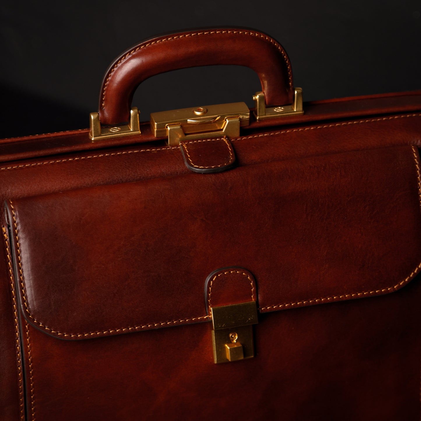 Large Italian Leather Doctor Bag - Hamlet