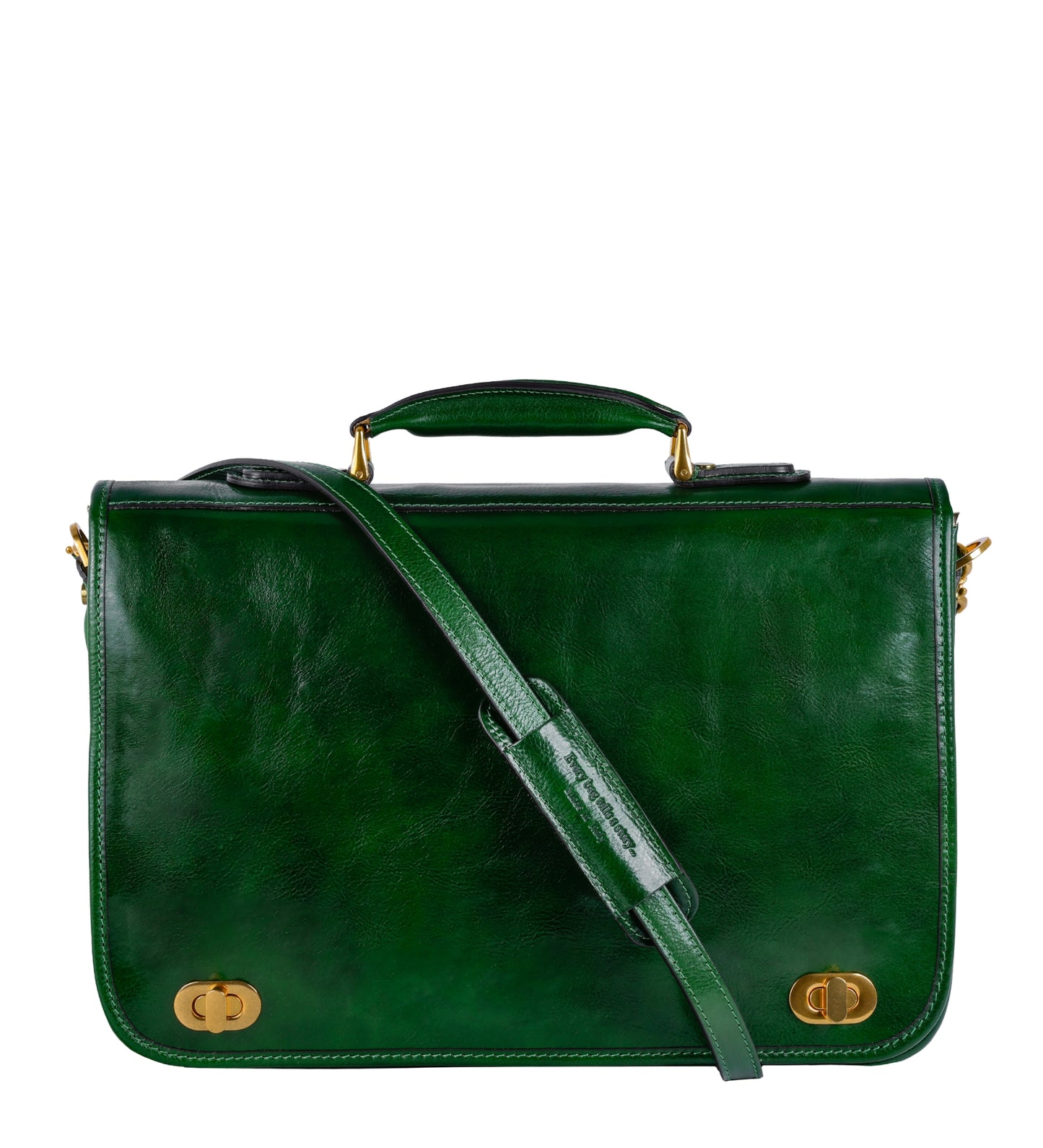 Leather Briefcase Laptop Bag - Illusions