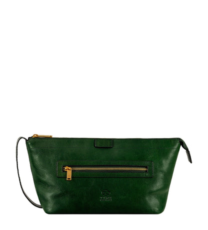 Womens Leather Cosmetic Bag Dopp Kit - Ragtime