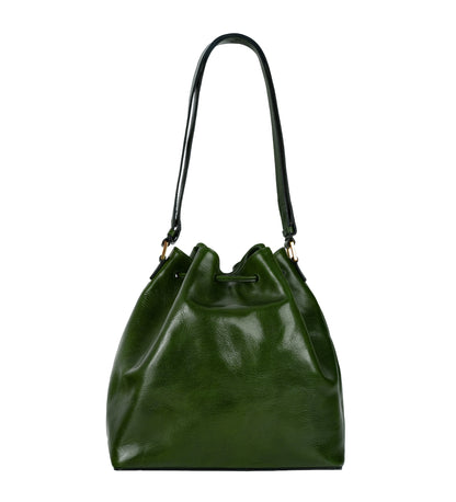 Leather Bucket Bag for Women - Sybil