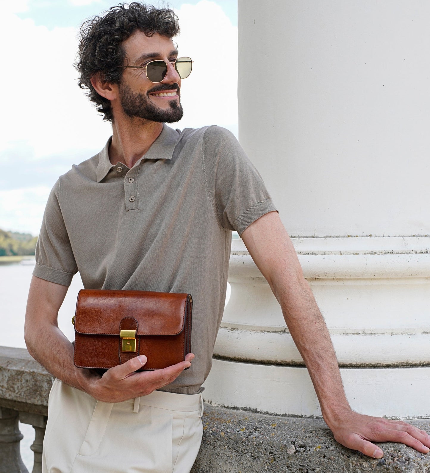 Pochette en cuir - Le Faucon maltais