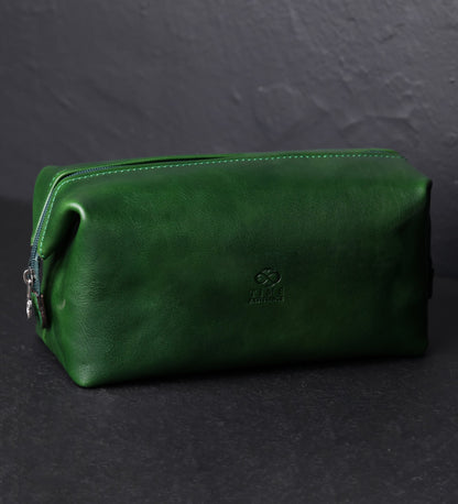 Small Leather Toiletry Bag - Four Past Midnight