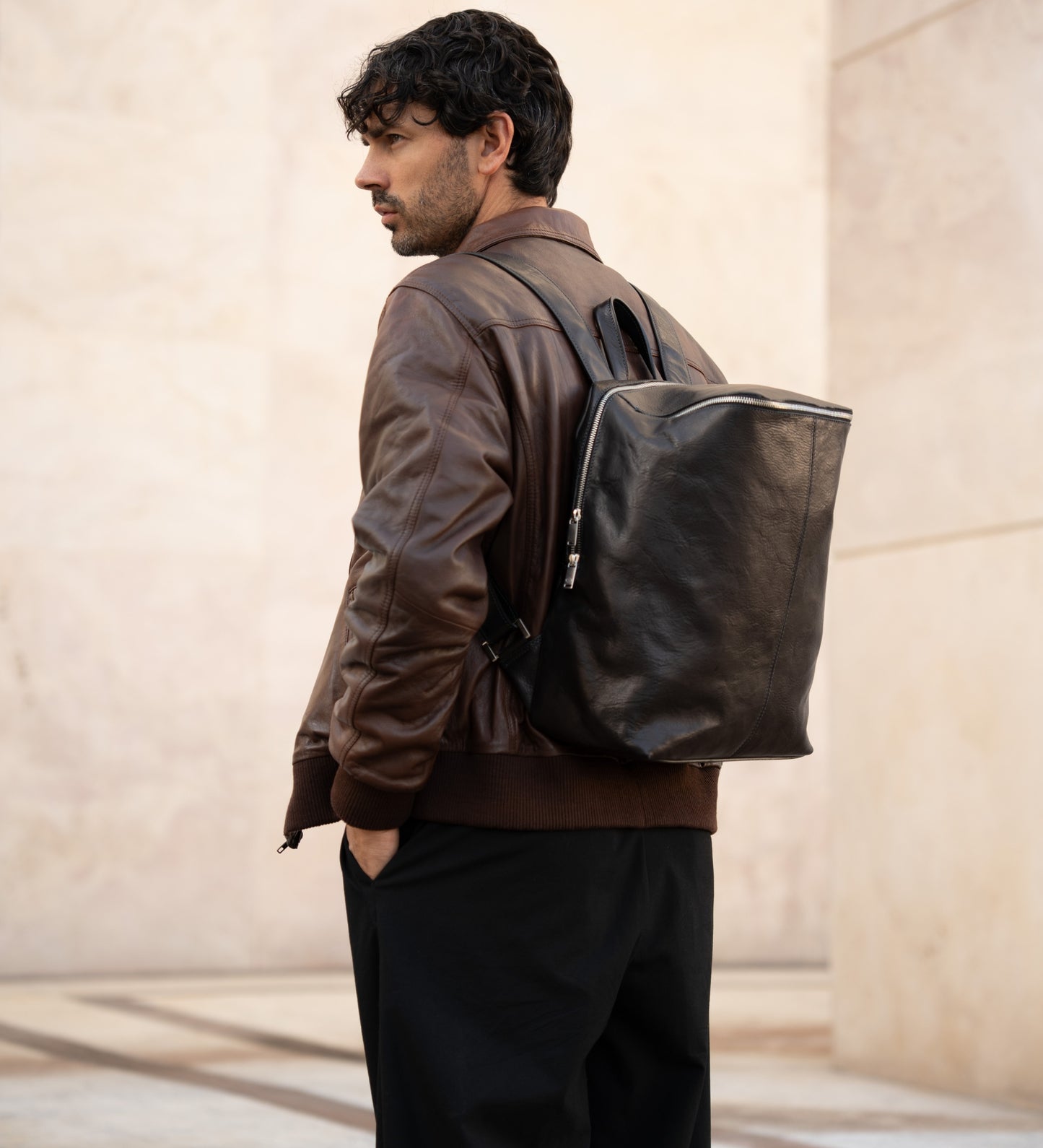 Zaino in pelle - A Bend in the River
