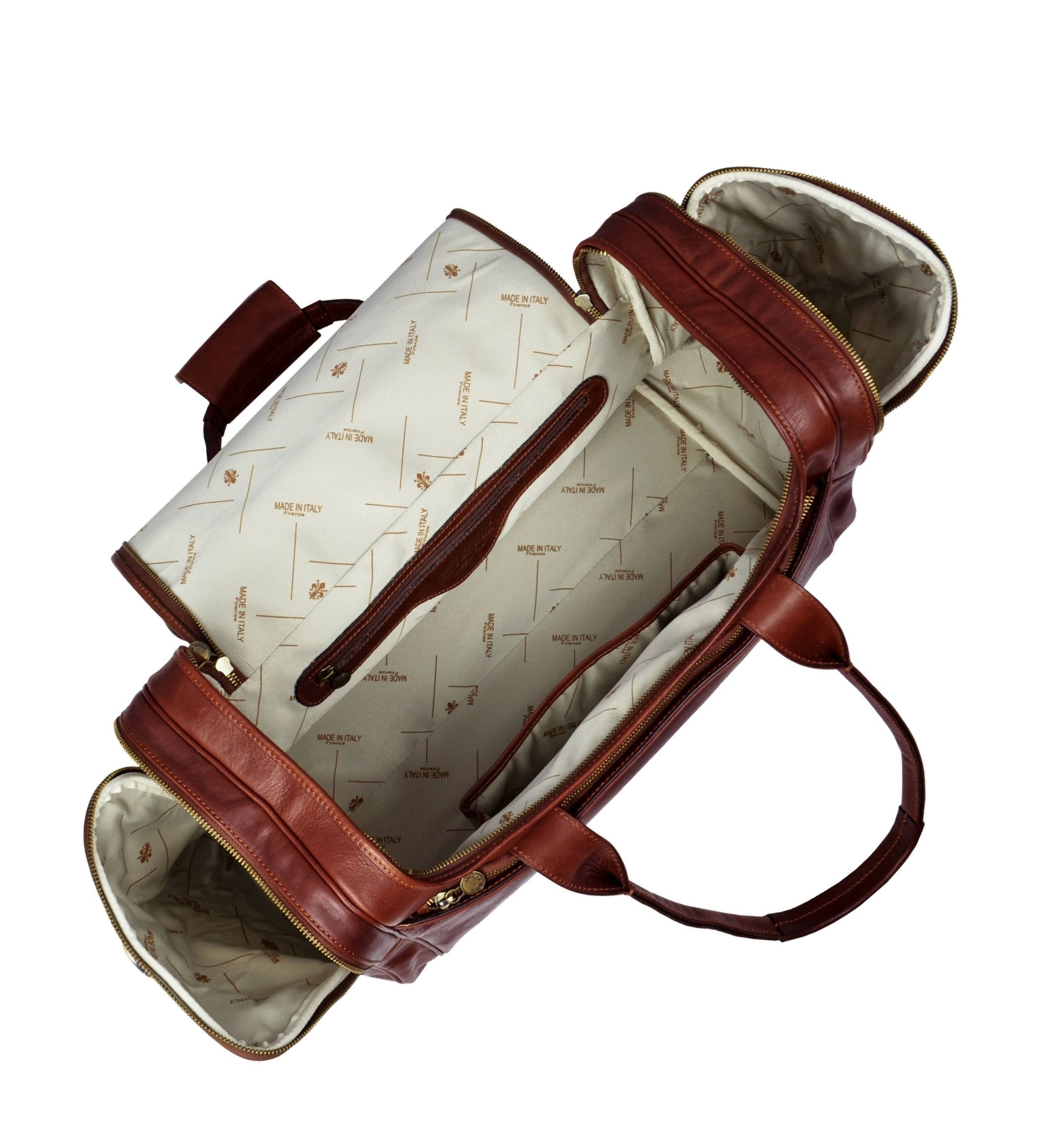 Large Italian Leather Duffel Bag - The Hitchhikers Guide to the Galaxy