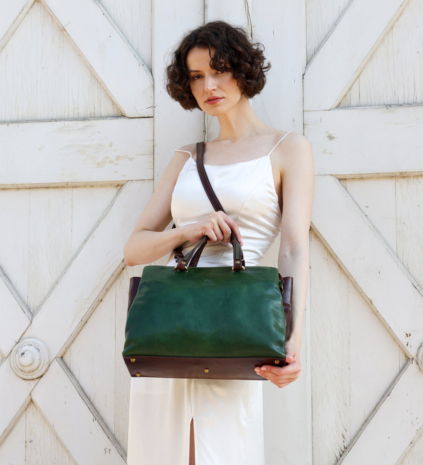 Sac fourre-tout à bandoulière en cuir pour femme - The Scarlet Letter