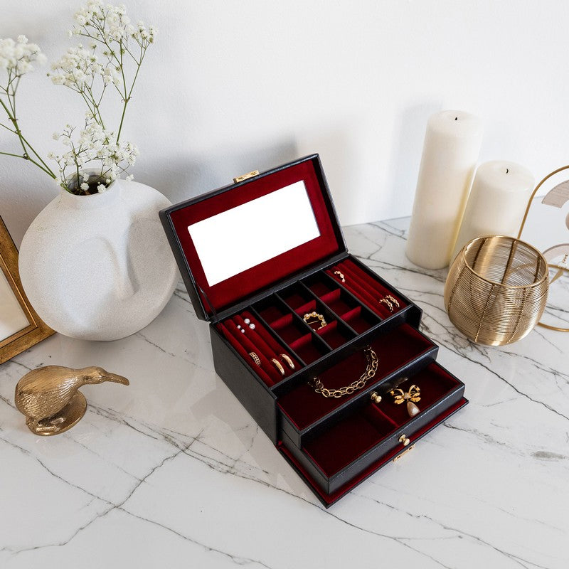 Leather Jewelry Box - Beloved Accessories Time Resistance   