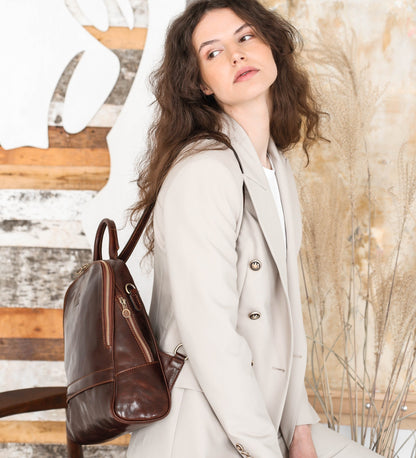 Sac à dos en cuir convertible pour femme - Regeneration