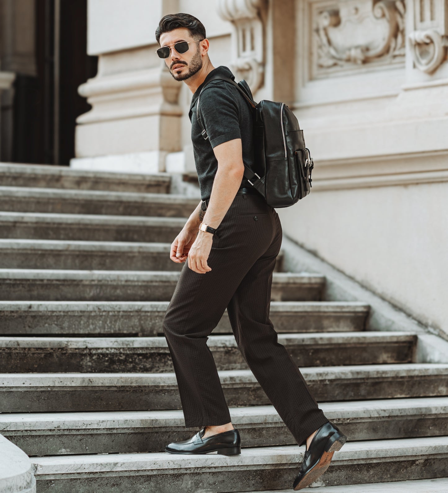Großer Unisex-Lederrucksack - The Divine Comedy