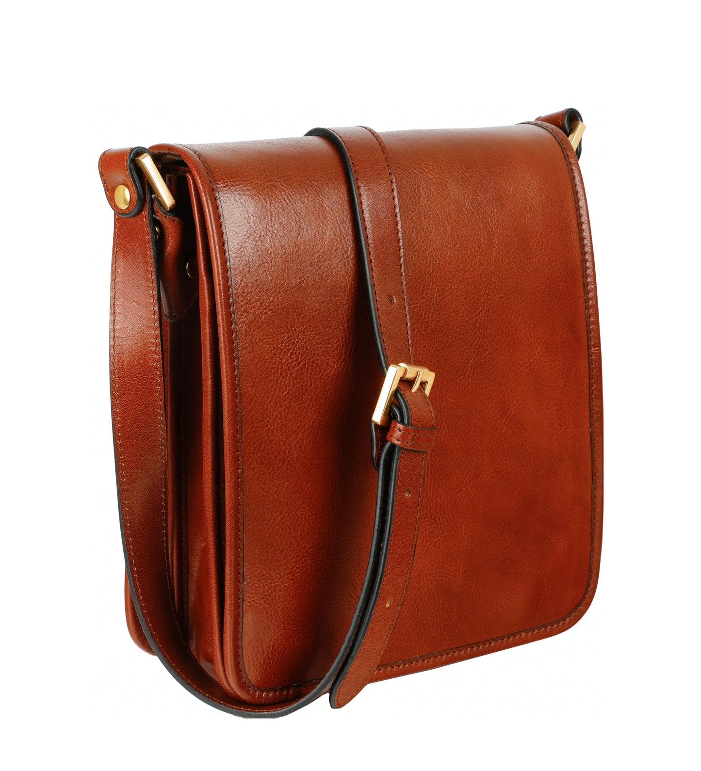 Kleine Leder-Messenger Bag - On The Road