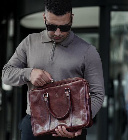 Sacoche en cuir pour ordinateur portable - Le Hobbit