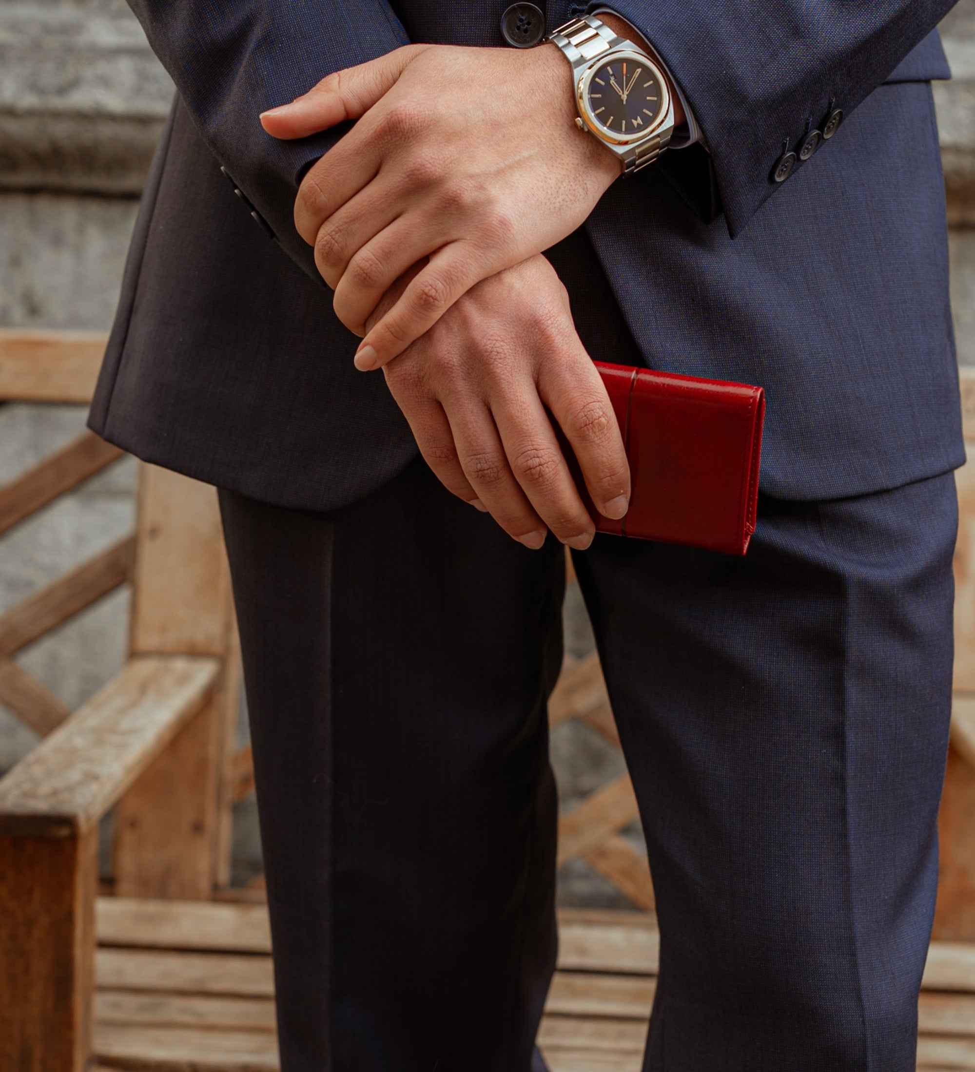 Leather Trifold Wallet - Red Harvest
